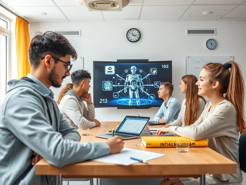 AI-driven educational innovations in a Turkish institute, featuring cutting-edge technology and engaged learners AI-driven educational innovations in a Turkish institute, featuring cutting-edge technology and engaged learners