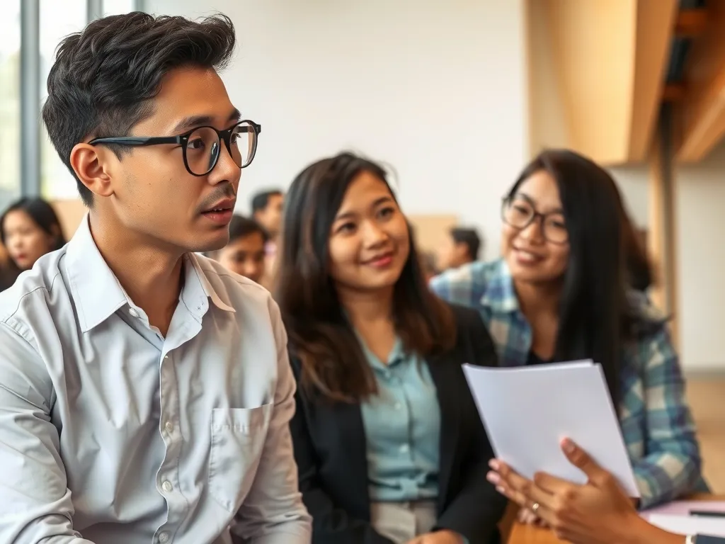 Close-up of an academic advisor and an international student having a discussion, professional setting, detailed, expressive interaction